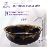 ANZZI LS-AZ187 Scepter Series Vessel Sink in Royal Blue