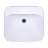 TOTO LT415G#01 Arvina Rectangular 20" Bathroom Sink with CEFIONTECT for Single Hole Faucets, Cotton White