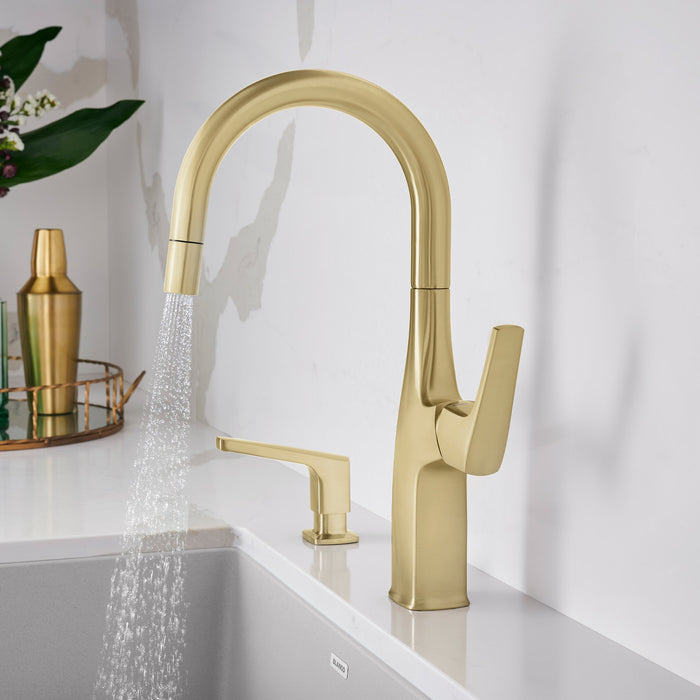 Blanco 442986 Rivana Pull-Down Bar Faucet - Satin Gold