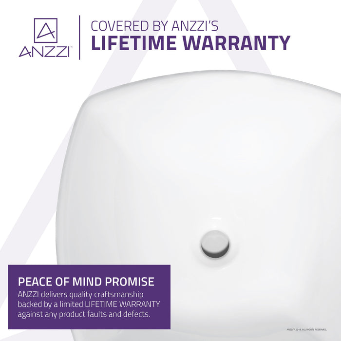ANZZI LS-AZ119 Deux Series Ceramic Vessel Sink in White