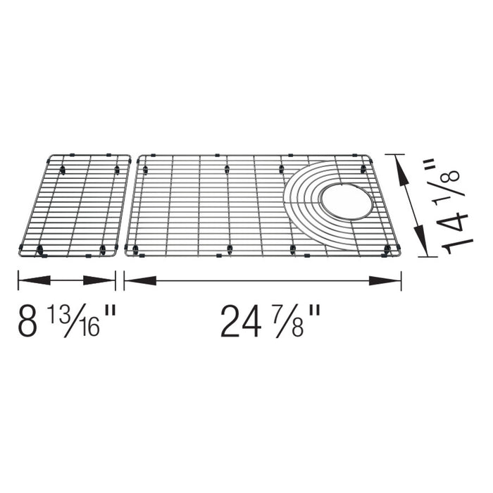 Blanco 443346 Stainless Steel Sink Grid for Inteos 39" Workstation Sink