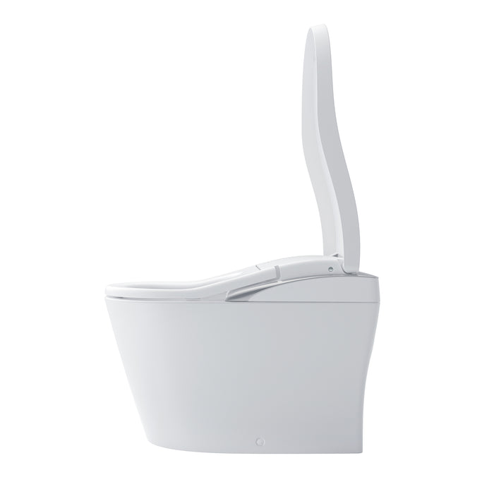 TOTO MS8732CUMFG#01S NEOREST LS Dual Flush Integrated Bidet Toilet, Cotton White with Silver Trim