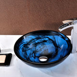 ANZZI LS-AZ048 Soave Series Deco-Glass Vessel Sink in Sapphire Wisp