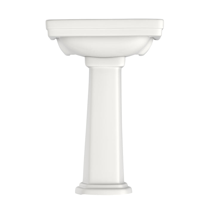 TOTO LPT532.8N#11 Promenade 24" x 19-1/4" Rectangular Pedestal Bathroom Sink, Colonial White
