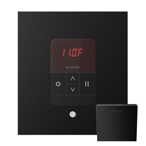 iTempo Steam Shower Control and Aroma Designer SteamHead in Square Matte Black