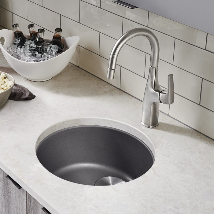 Blanco 518911 Rondo SILGRANIT 18" Dual Mount Bar Sink - Cinder