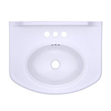 TOTO LPT642.4#01 Dartmouth Rectangular Pedestal Bathroom Sink with Arched Front for 4" Center Faucets, Cotton White