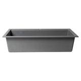 ALFI Brand AB3418SBDI-T Titanium 33" Granite Composite Workstation Single Bowl Drop-in Sink