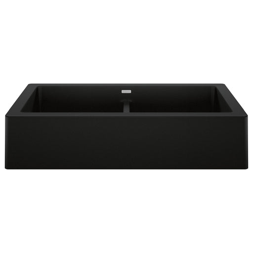 Blanco 526554 Vintera SILGRANIT 33" Double Bowl Apron-Front Farmhouse Sink - Coal Black