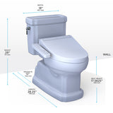 TOTO MW9743074CEFG#01 WASHLET+ Eco Guinevere 1.28 GPF Toilet with C2 Bidet Seat, Cotton White