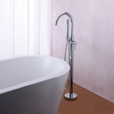 ANZZI FS-AZ0047CH Coral Series 2-Handle Freestanding Claw Foot Tub Faucet with Hand Shower in Polished Chrome