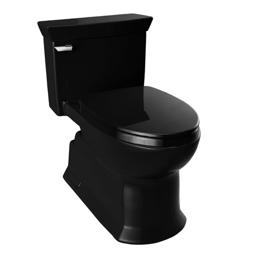 TOTO Soiree One Piece Elongated 1.28 GPF Universal Height Skirted Toilet, Ebony - MS964124CEF#51