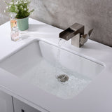 ANZZI LS-AZ107 Pegasus Series 21" Ceramic Undermount Sink Basin in White