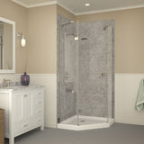 ANZZI SB-AZ01NO Randi 36" x 36" Neo-Angle Double Threshold Shower Base in White