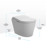 TOTO MS8732CUMFG#01N NEOREST LS Dual Flush Integrated Bidet Toilet, Cotton White with Nickel Trim