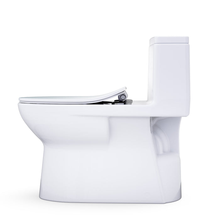 TOTO MS672234CEFG#01 Redington One-Piece Elongated 1.28 GPF Universal Height Toilet with Slim Seat