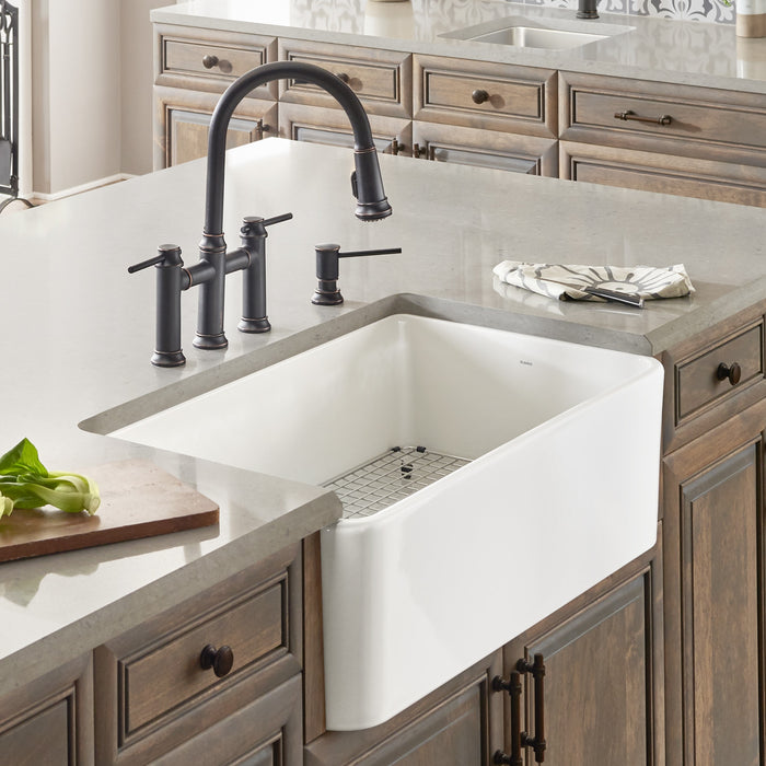 Blanco 525012 Cerana 33" Fireclay Single Bowl Apron-Front Farmhouse Sink - White