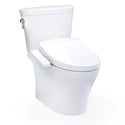 TOTO Washlet+ Aquia IV Arc Two-Piece Elongated Dual Flush 1.28 and 0.9 GPF Toilet with S2 Bidet Seat, Cotton White - MW4483346CEMFGN#01