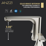 ANZZI L-AZ902BN 2-Handle 3-Hole 8" Widespread Bathroom Faucet With Pop-up Drain in Brushed Nickel