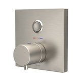 TOTO TBV02405U#BN Square Thermostatic Mixing Valve with One-Function Shower Trim, Brushed Nickel