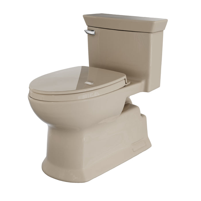TOTO MS964124CEFG#03 Soiree One Piece Elongated 1.28 GPF Universal Height Skirted Toilet, Bone