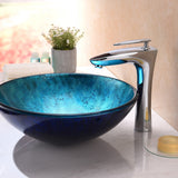 ANZZI LS-AZ196 Arc Series Vessel Sink in Frosted Blue