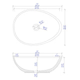 ALFI Brand ABCO21O 21" Solid Concrete Tear Drop Above Mount Vessel Sink