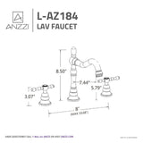 ANZZI L-AZ184BN Highland 8" Widespread 2-Handle Bathroom Faucet in Brushed Nickel