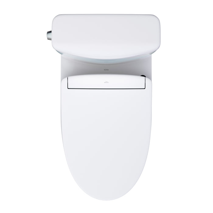 TOTO MW4363446CEMFGN#01 Washlet+ Aquia IV Cube Elongated Dual Flush Universal Height Toilet with S5 Bidet Seat