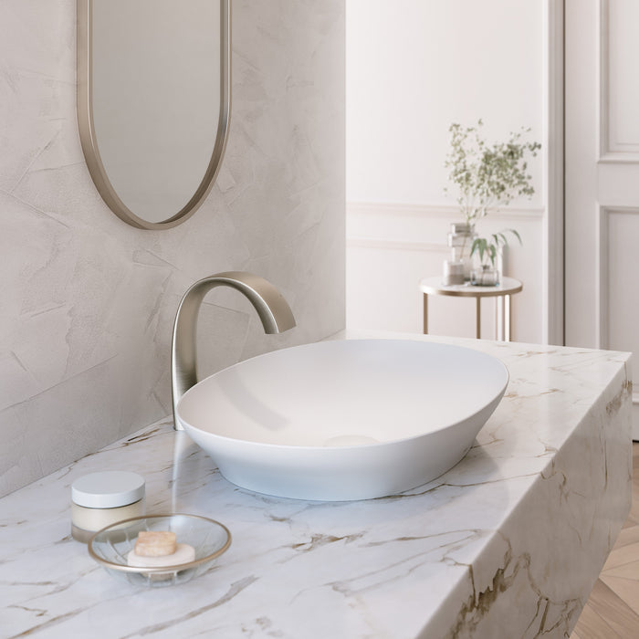 TOTO LT474#MW Kiwami Oval 24 Inch Vessel Bathroom Sink , Matte White