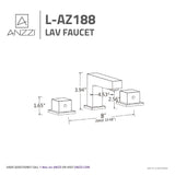 ANZZI L-AZ188BN Bonette 8" Widespread 2-Handle Bathroom Faucet in Brushed Nickel