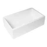 ALFI Brand AB33FARM-W White 33" Granite Composite Single Bowl Drop-in Farm Sink