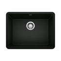 Blanco 442928 Precis SILGRANIT 24" Single Bowl Undermount Kitchen Sink - Coal Black