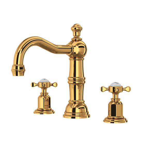 Rohl U.3721X-EG-2 Perrin and Rowe Edwardian Column Spout Widespread Bathroom Faucet