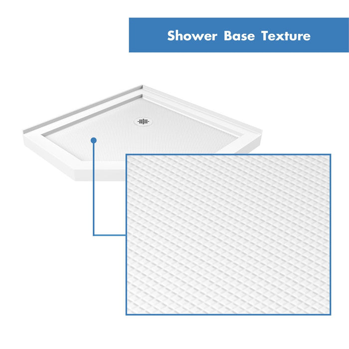 DreamLine DLT-2036360 SlimLine 36"D x 36"W x 2 3/4"H Corner Drain Neo-Angle Shower Base in White - Bath4All
