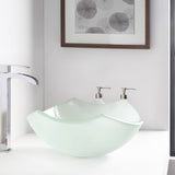 ANZZI LS-AZ8127 Magician Series Deco-Glass Vessel Sink in Lustrous Frosted