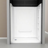 ANZZI SW-AZ8078 Rose 48" x 36" x 74" 3-piece DIY Friendly Alcove Shower Surround in White