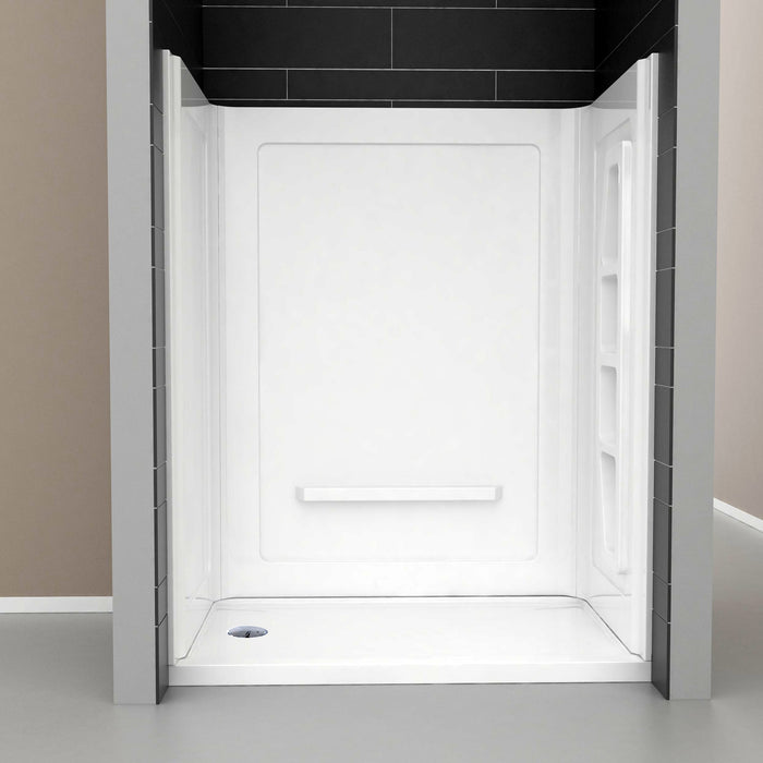 ANZZI SW-AZ011WH Forum 48" x 36" x 74" 3-piece DIY Friendly Alcove Shower Surround in White