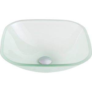 Victor Series Deco-Glass Vessel Sink in Lustrous Frosted Finish