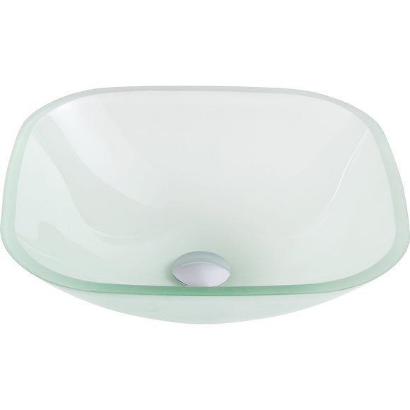 Vista Series Deco-Glass Vessel Sink in Lustrous Frosted Finish