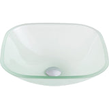 Vista Series Deco-Glass Vessel Sink in Lustrous Frosted Finish