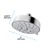 TOTO TBW01013U4#CP Left Series 1.75 GPM Multifunction 4" Modern Round Showerhead, Polished Chrome