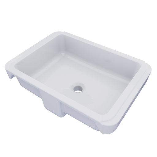 TOTO 20" rectangular undermount bathroom sink with CEFIONTECT in Cotton White color features CEFIONTECT glaze, ADA-compliant height, and rimless design.