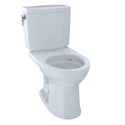 TOTO Drake II 1G Two-Piece Round 1.0 GPF Universal Height Toilet with CeFiONtect, Cotton White - CST453CUFG#01