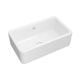 Rohl RC3018WH-C Shaws Lancaster 30" Single Bowl Farmhouse Apron Front Fireclay Kitchen Sink