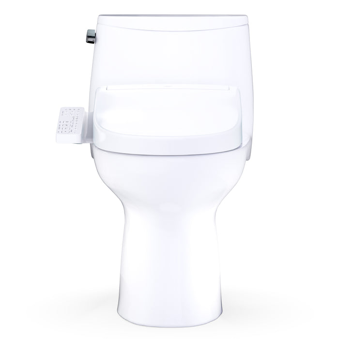 TOTO MW6083346CEFG#01 UltraMax WASHLET+ S2 One-Piece Elongated 1.28 GPF Universal Height Toilet in Cotton White