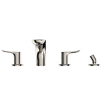 TOTO TBG01202U#PN GO Two-Handle Deck-Mount Roman Tub Filler Trim with Handshower, Polished Nickel