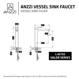 ANZZI L-AZ102 Valor Single Hole Single-Handle Bathroom Faucet in Polished Chrome