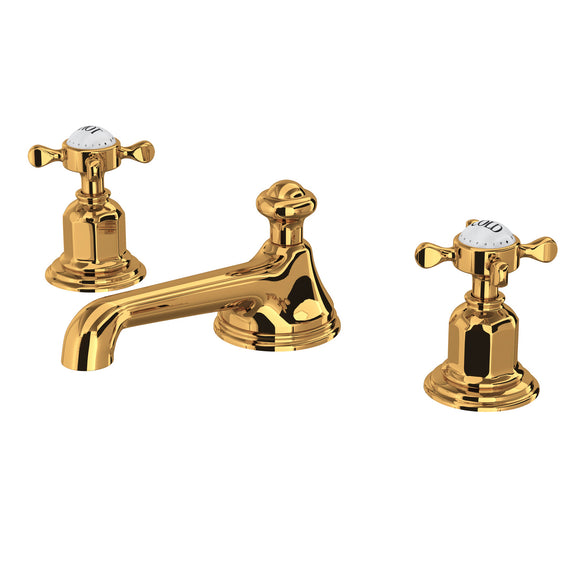 Rohl U.3706X-EG-2 Perrin and Rowe Edwardian Low Level Spout Widespread Bathroom Faucet