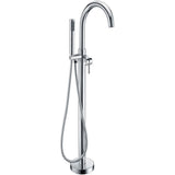 Coral Series 2-Handle Freestanding Claw Foot Tub Faucet with Hand Shower in Polished Chrome